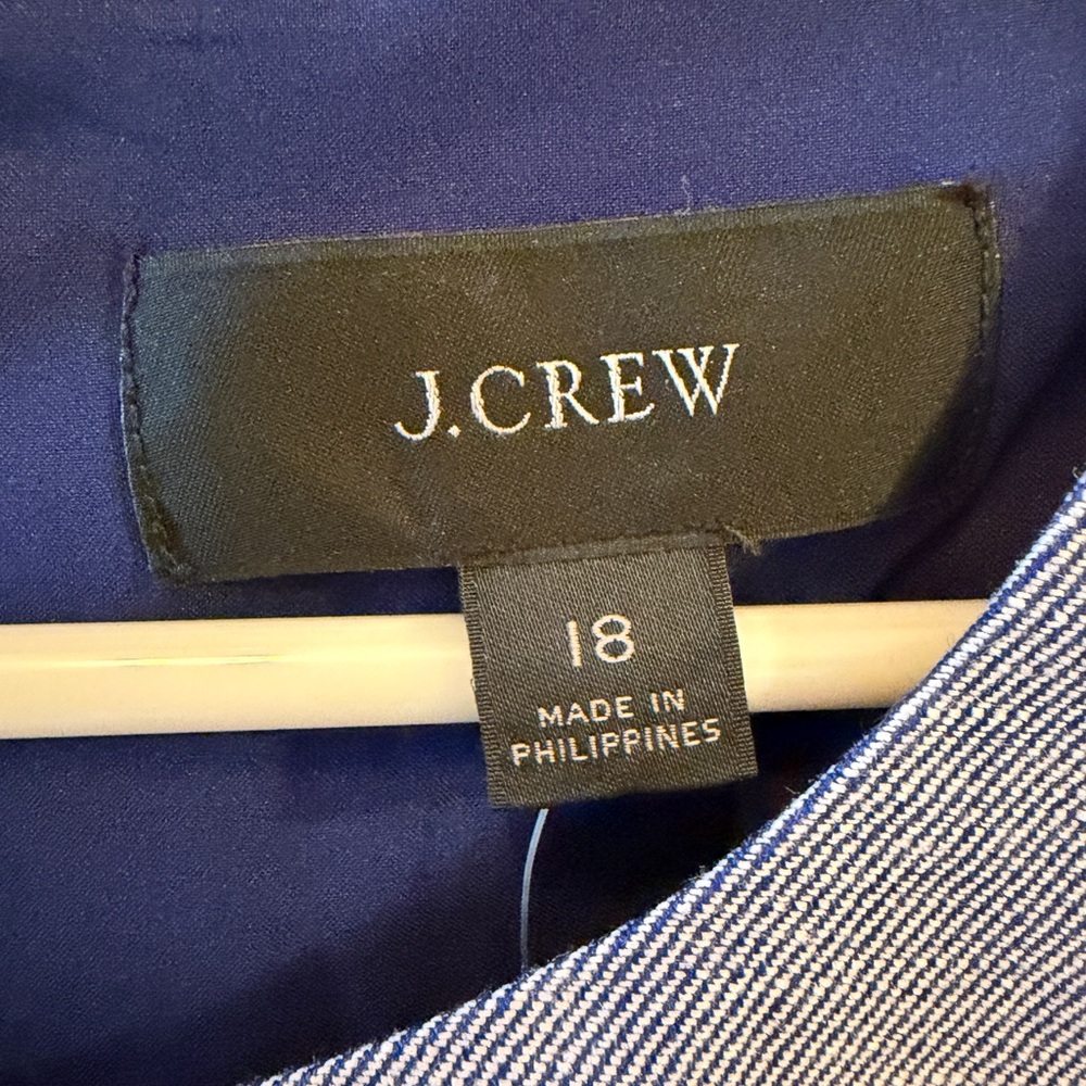 NWT J. Crew Blue Linen Resume Sheath Dress - Picture 4 of 5